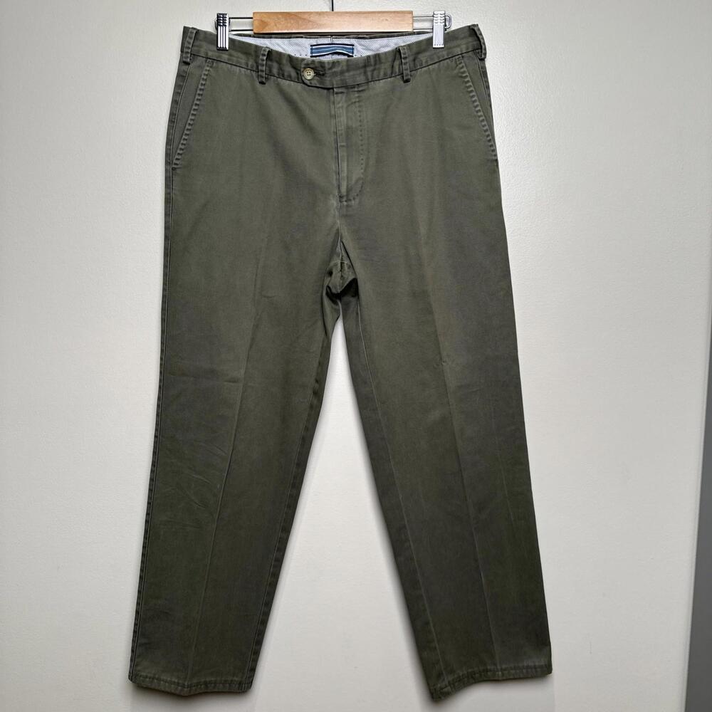 Peter Millar Pants Mens 34‎ Olive Green Golf Performance Chino Trouser